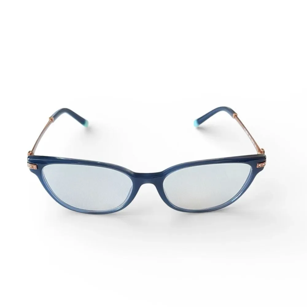 Tiffany & Co. TF2223-B Blue Opal Swarovski Cat Eye Eyeglass Frames